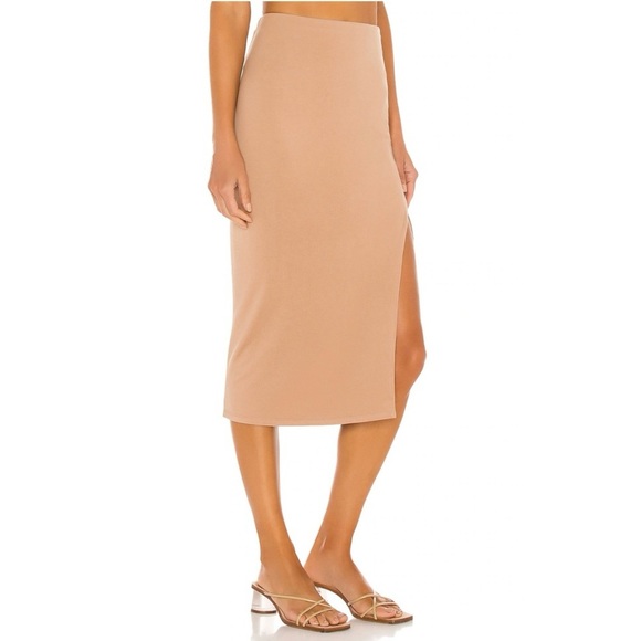Lovers+Friends “Aubrey” MIDI Skirt In Nude Size Large New With Tags! - Picture 8 of 10